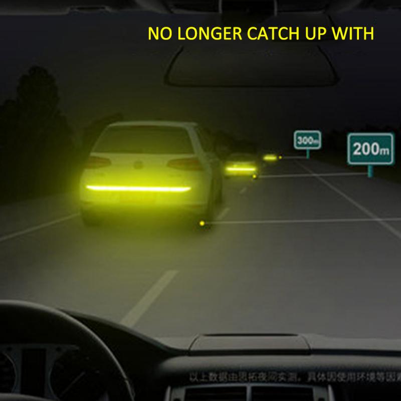Car Reflective Stickers Car Trunk Anti-collision Warning Strips Vehicle Backup Box Sticker Car Accessories Reflective Strips