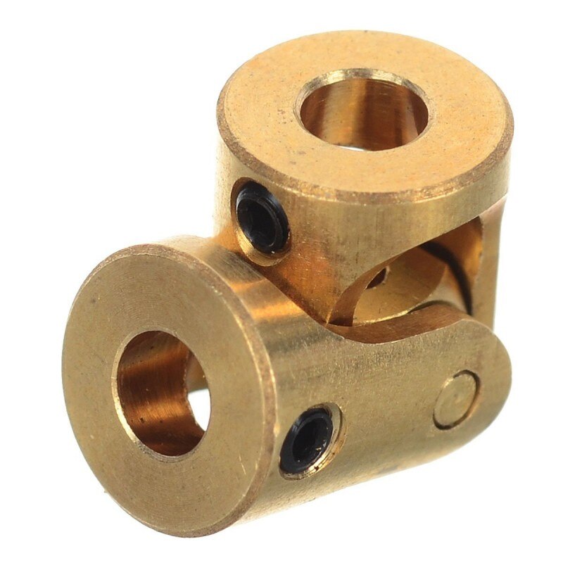 1PCS Mini coupling brass universal joint 3mmx3mm diameter 7mm length 13mm model ship coupler gimbal