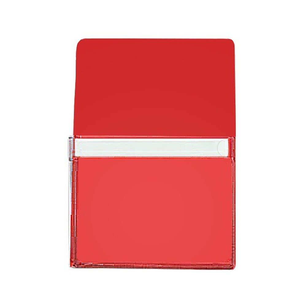 Porte-organiseur magnétique pour tableau blanc et réfrigérateur, pochette transparente de rangement pour outils et papeterie: Rouge