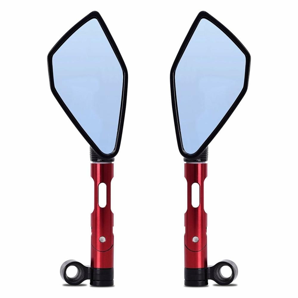 Accesorios universales para motocicleta, espejo retrovisor Universal reflectante en aleación de aluminio con diamante y Pentagonal, Cnc