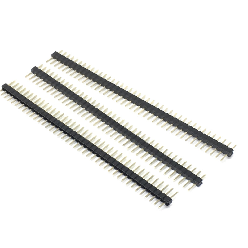 20 stks/partij pin header man pitch 1.27mm 40 Pin Mannelijke Enkele Rij Pin Header Strip 1x40 P