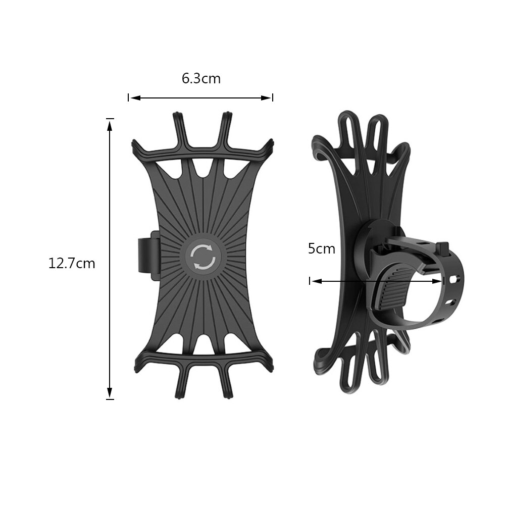 Universal silikone cykel telefon holder motorcykel cykel mobil mobiltelefon holder styr klip holder til iphone samsung
