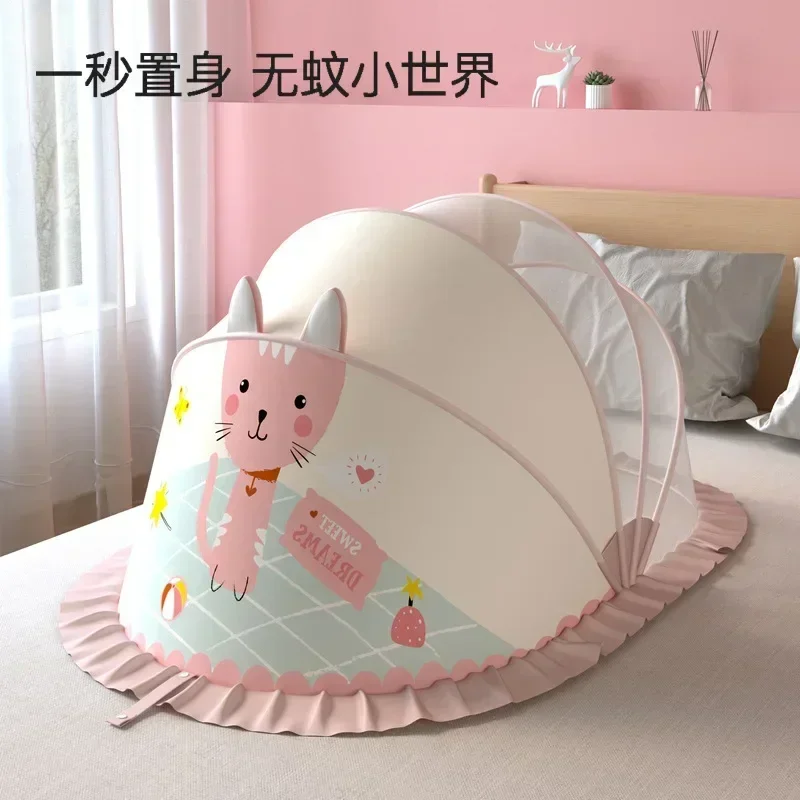 128x65x70cm Tragbare Faltbare Krippe Kinder Moskito Net Zelt Kinder Sommer Wiege Bett Krippe Schlafen Moskito net Schlaf Matte