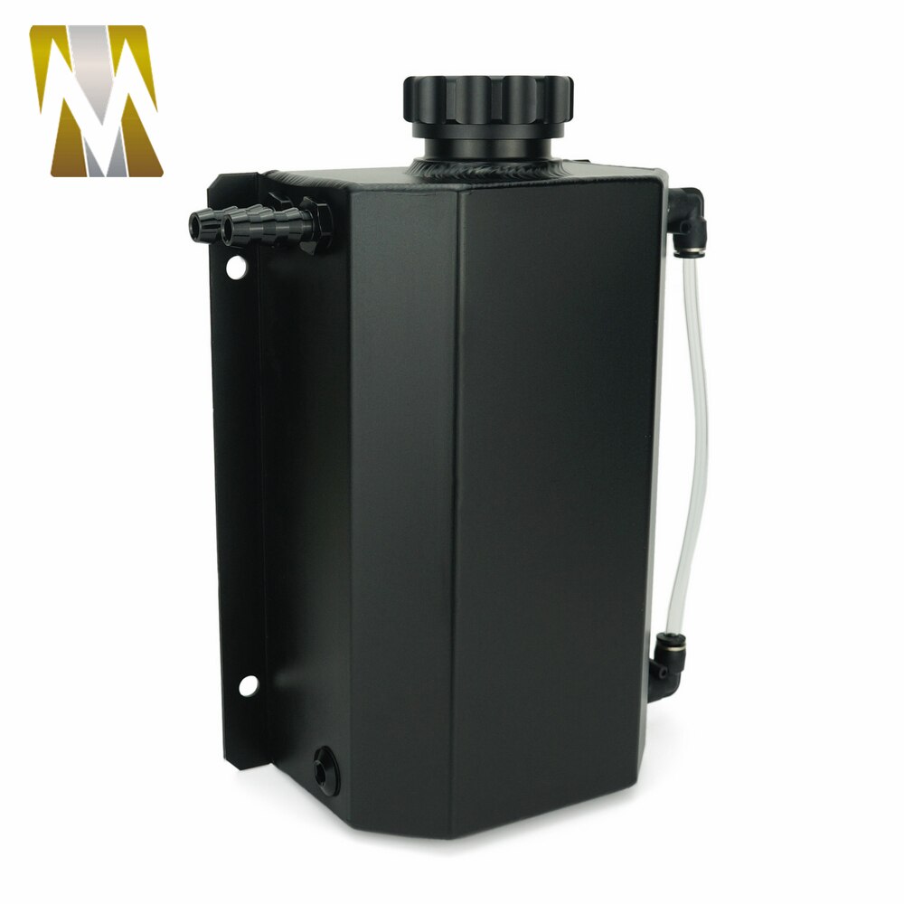 2L Litre Polished Alloy Header Expansion Water Tank Cap WATER HEADER TANK Coolant Overflow Tank Reservoir Kit Universal