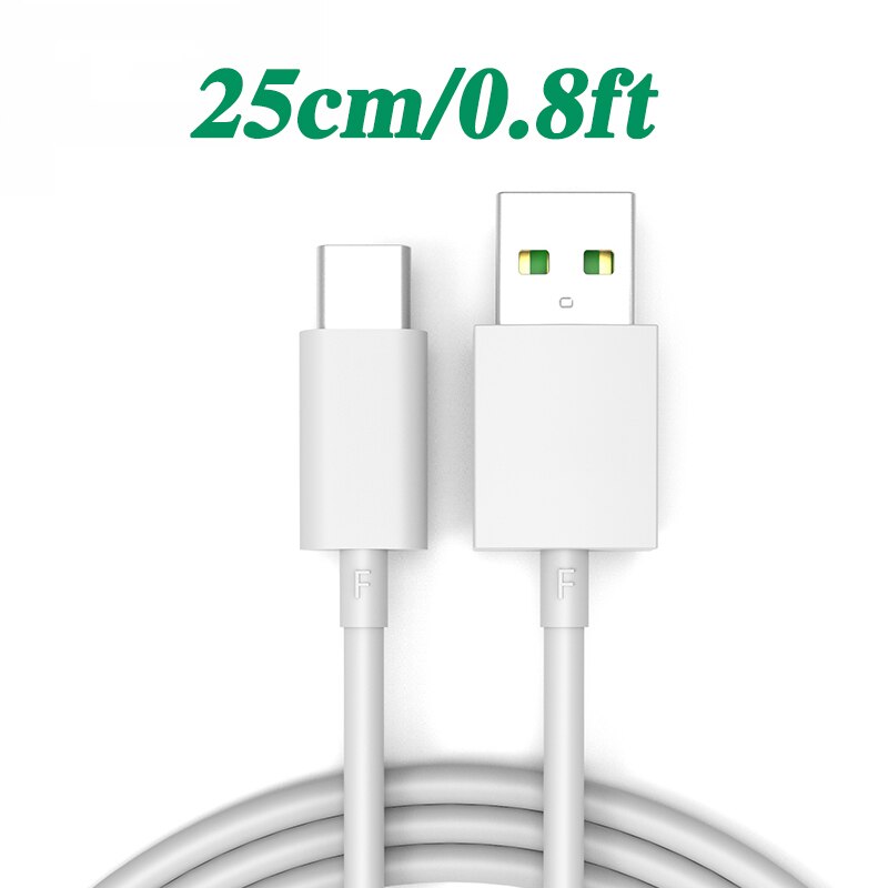 Charger cable For OPPO A92s A92 A72 A52 / Realme 6i / Reno4 Z 5G / A73 5G Reno4 F A53s A93 A33 A32 A53 / A72 5G Mobile phone: 25CM