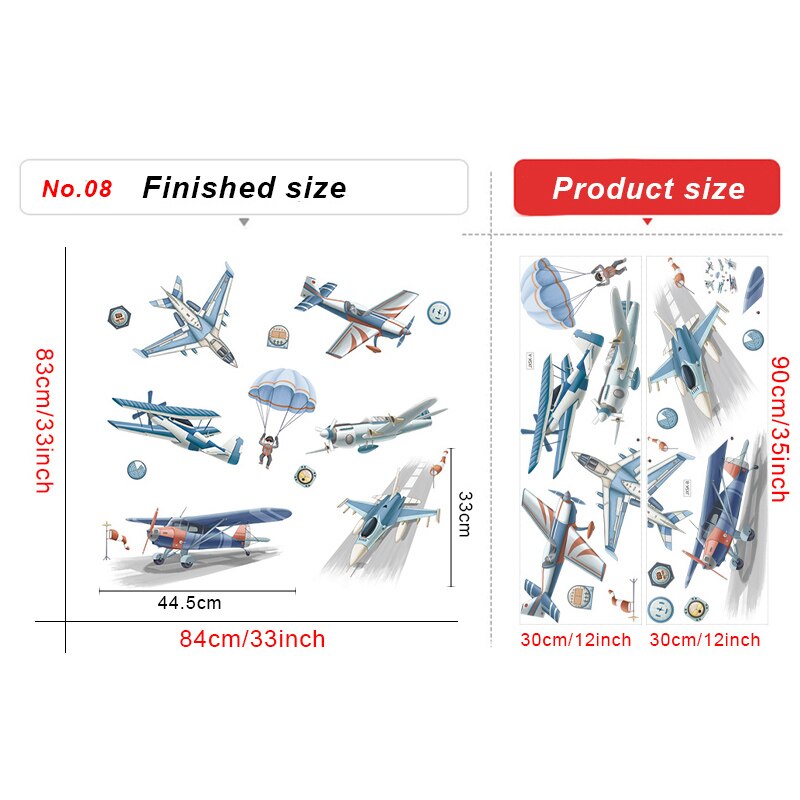 Cute Unicorn Rabbit Wall Stickers Kids room Nursery Wall Decor Sticker Pretty Girls Flying Elephant Cartoon Decals Home Decor: No.08