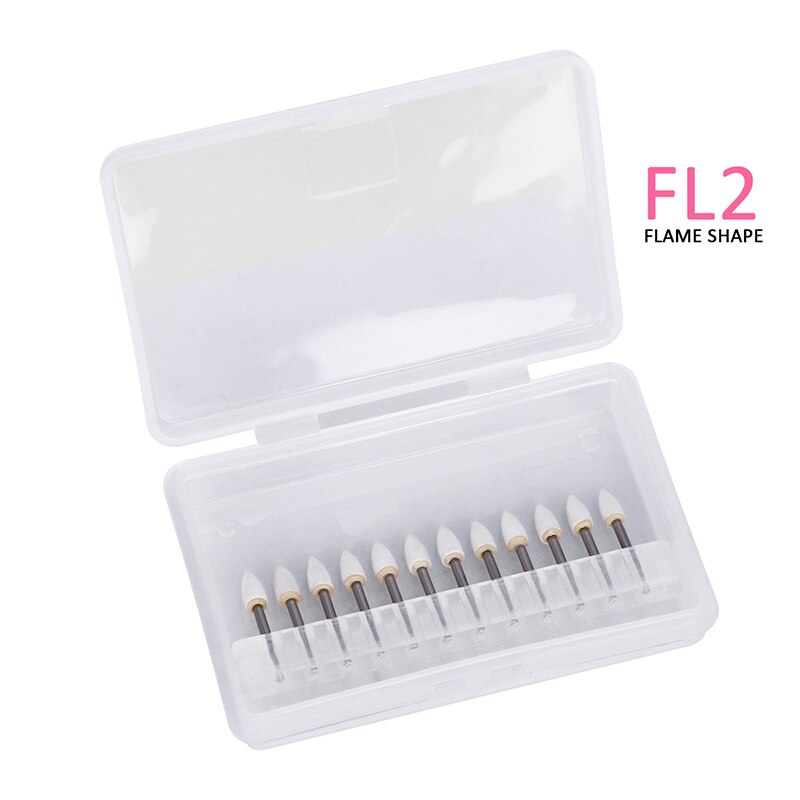 Zahn Flamme Weiß Stein Polieren FG Bohrer 12/Pack Abrieb: CW1064
