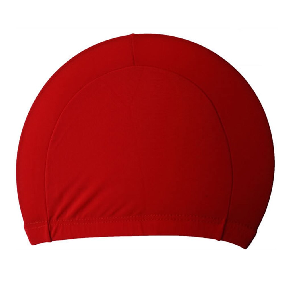 Bonnet de bain en tissu pour hommes et femmes, taille libre, protège les oreilles, cheveux longs, sport, siwm, piscine, sport, ultra-mince, bonnets de bain pour adultes: YELLOW