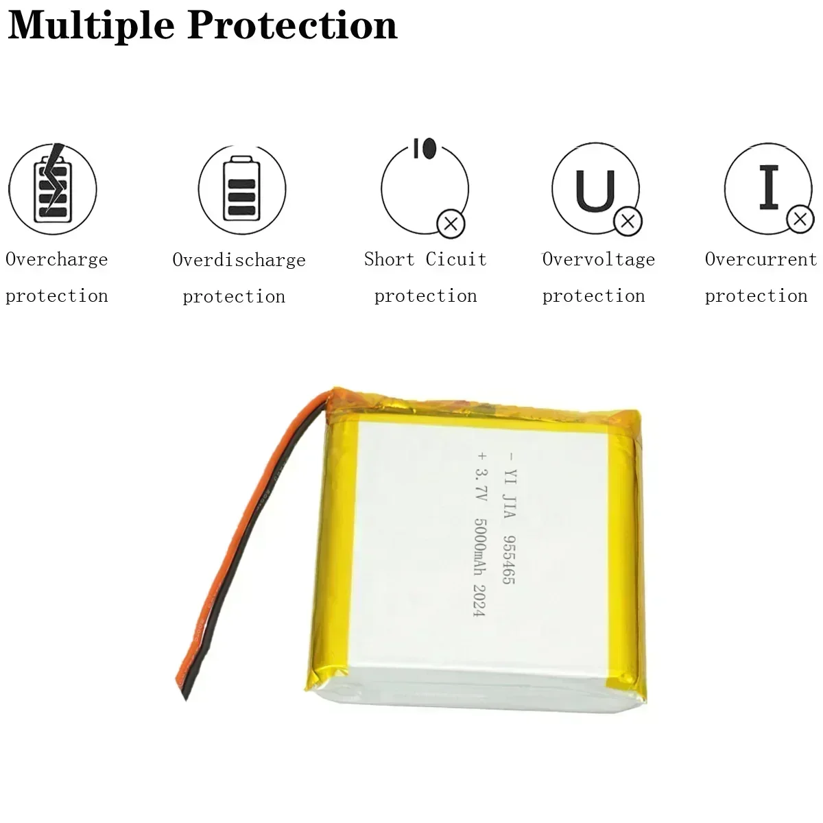 955565 , Batería de litio de gran capacidad de 5000 mAh 18,5 Wh, 955465 , Batería de polímero de litio, utilizada para productos digitales, ,