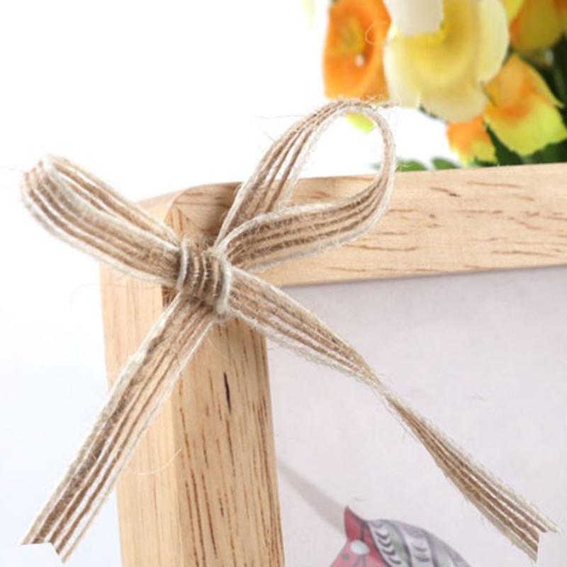 Natural Hessian Jute Twine Rope Burlap Ribbon for DIY Rustic Wedding Christmas Party Decoration Ornament