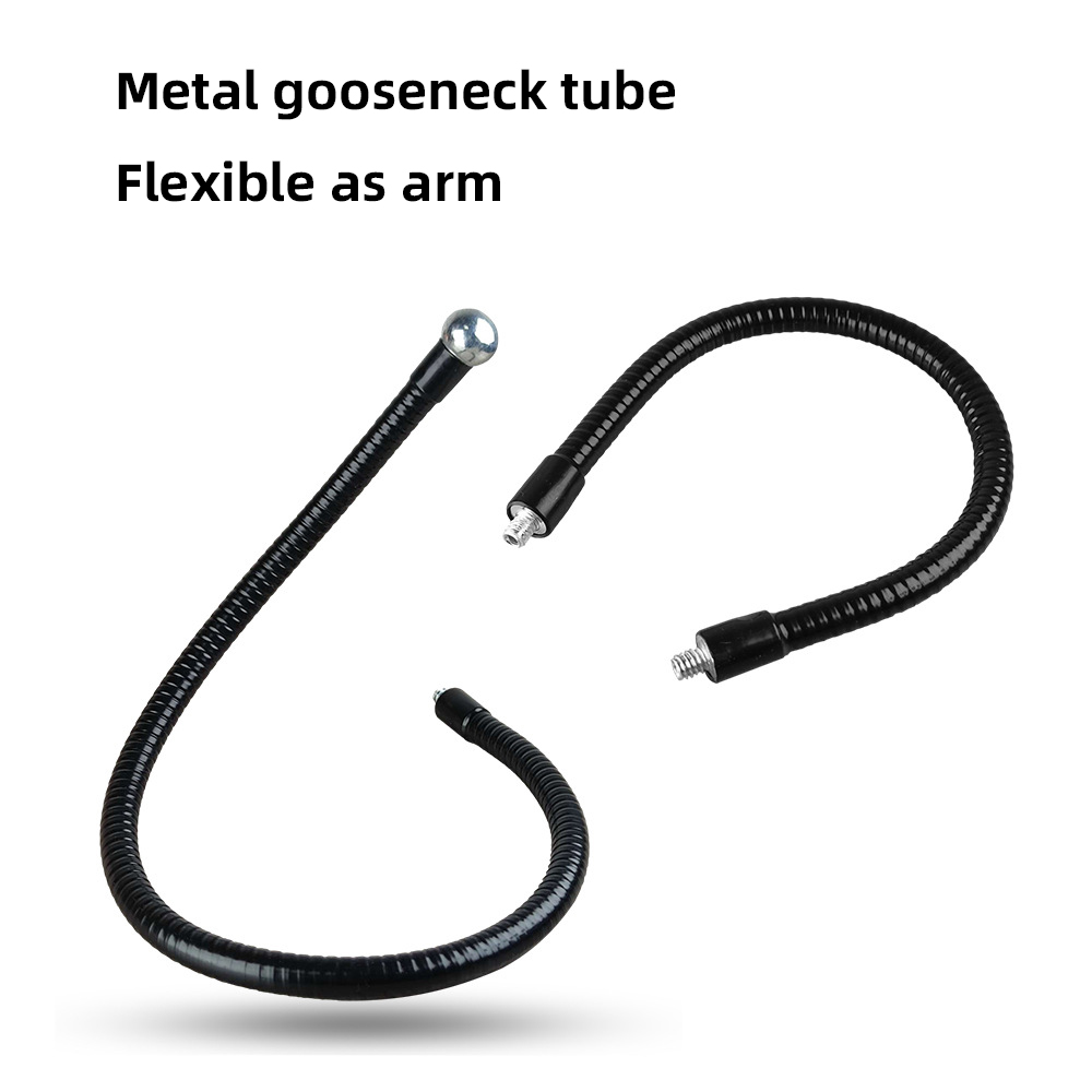 Supports de bâton de Selfie monopode à tige en métal Flexible avec vis de 1/4 pouces/bras d'extension de tête sphérique pour trépied d'appareil photo téléphone portable