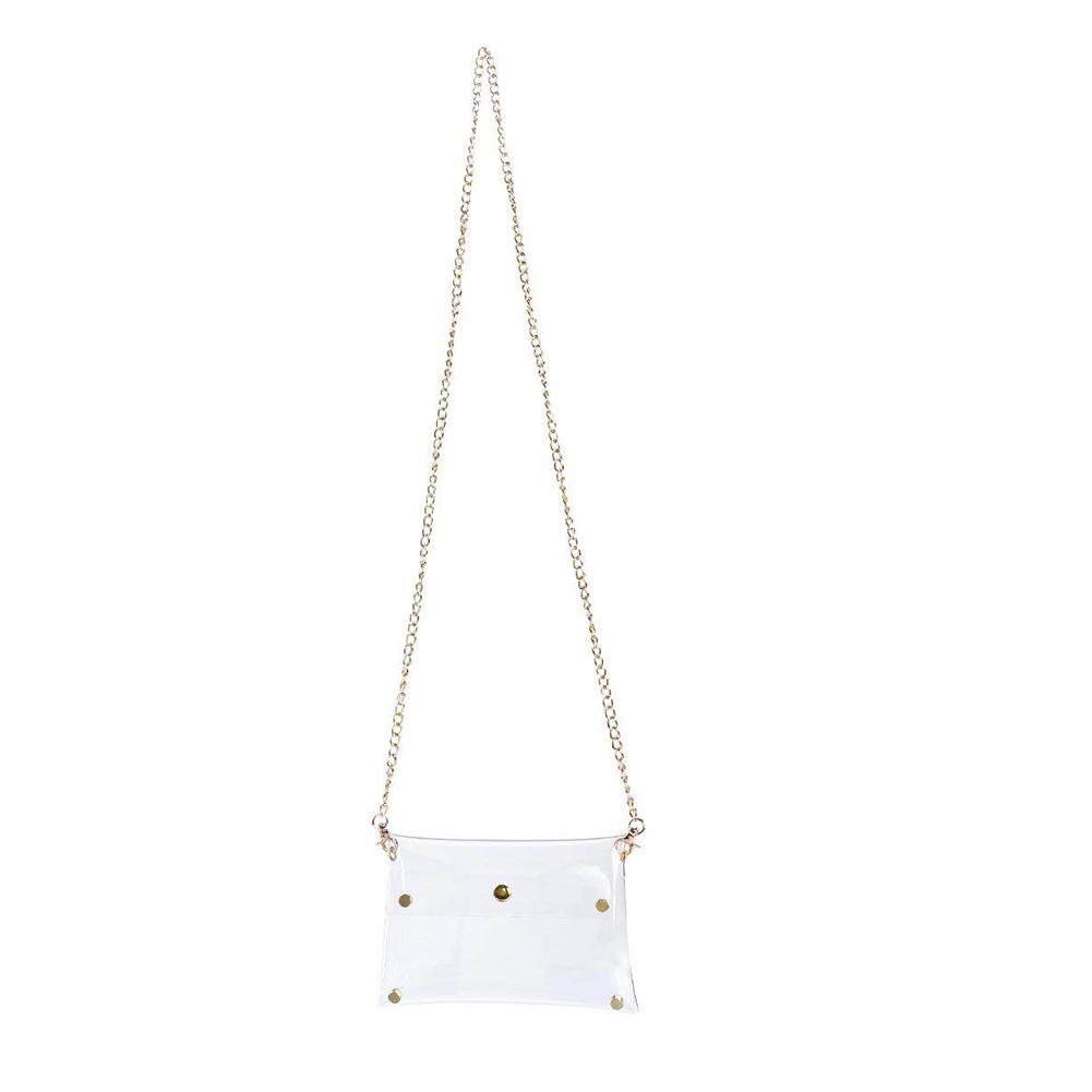 Causual PVC Transparant Clear Vrouw Crossbody Tassen Schoudertas Handtas Jelly Kleine Telefoon Zakken Met Kaarthouder Telefoon Portemonnee: Default Title
