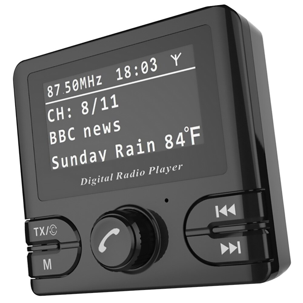 1Pc On-board Screen Vehicle-mounted In-car Automobile BT Player DAB Receiver Radio Receiver FM Transmitter