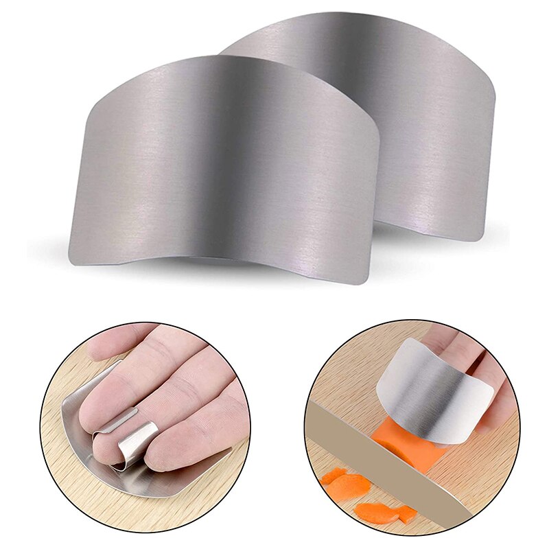 Protection Kitchen Finger Vegetables Protector Stainless Steel Kitchen Hand Cut Safe Guard Knife Tool Accessories Knife Cutting