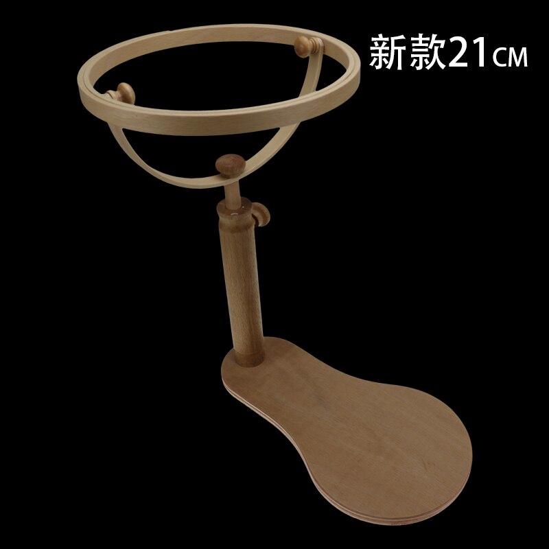 360 Degree Rotation Stand Embroidery Hoop Wood Cross Stitch Rack Adjustable Desktop Frames Cross Stitch Embroidery Frame: New 21CM