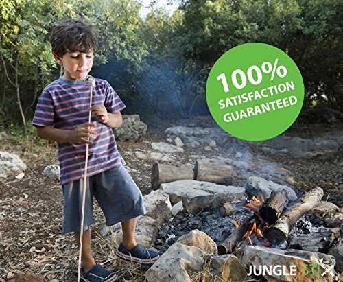 Bâtonnets de torréfaction guimauve 36 pouces 5mm d'épaisseur brochettes en bois Extra longues, 110 pièces. sans danger pour l'environnement 100% biodégradable
