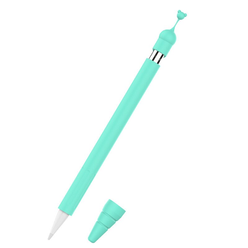for Apple Pencil 1 Case Cover Universal Colorful for IPad Pencil Case Non-slip protector Silicone for Apple Pencil 2 1 Sleeve: Green