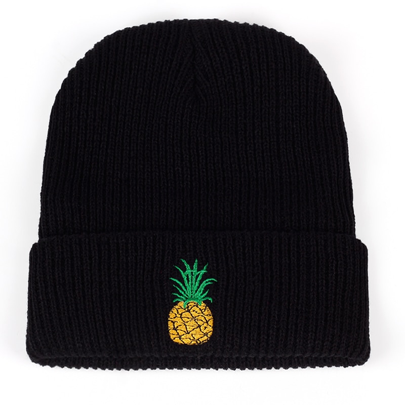 Voron ananas vinterhue kvinde unisex strikket skullies strik casual hat til mænd kvinder sort pink varm efterårs hue