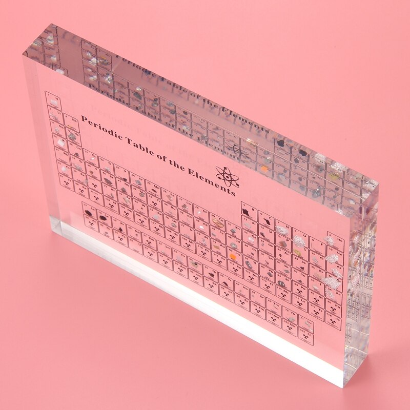 Akryl periodisk tabel display med ægte s undervisning skoledag fødselsdag kemiske s display indretning