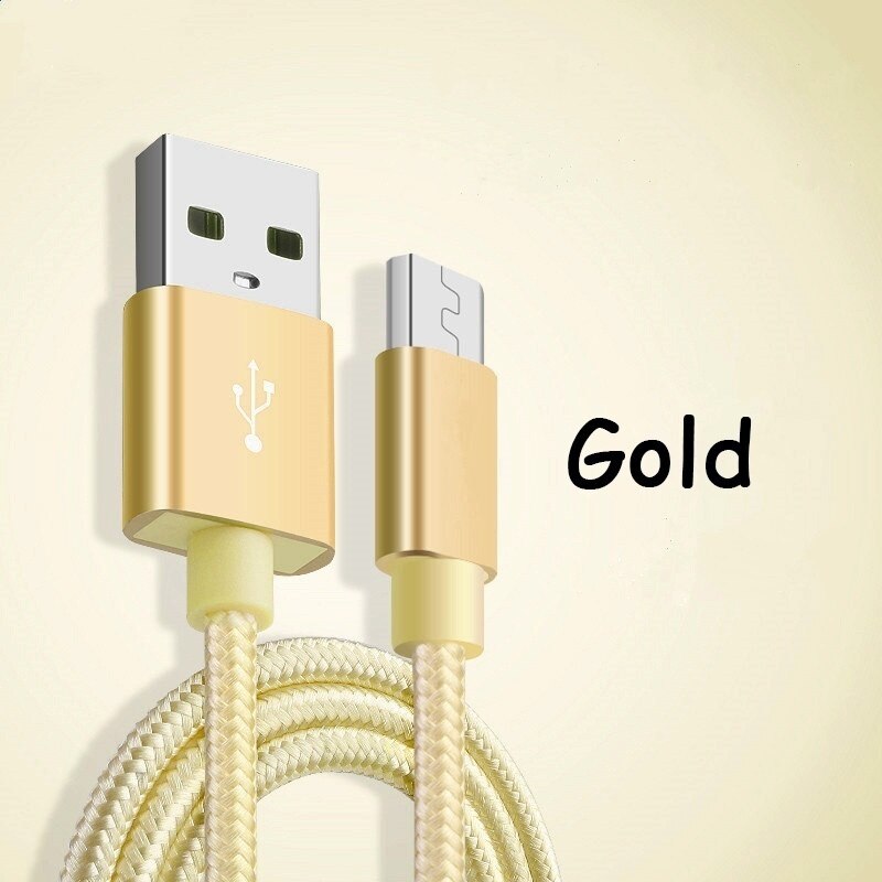 Szybka ładowarka 2M Micro USB do ASUS ZenFone 5Q Max ZB631KL ZB570TL LG Stylus Stylo 2 3 plus K11 K40 K50 synchronizacja danych przewód USB: 2 M / gold