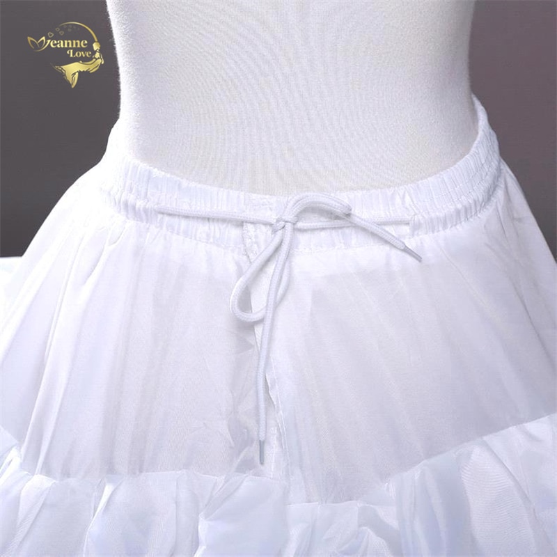 4 Hoops Baljurk Petticoats Goedkope Witte Petticoat Crinoline Onderrok Grote Ruche Bruiloft Accessoires Tule Onderrokken H78905