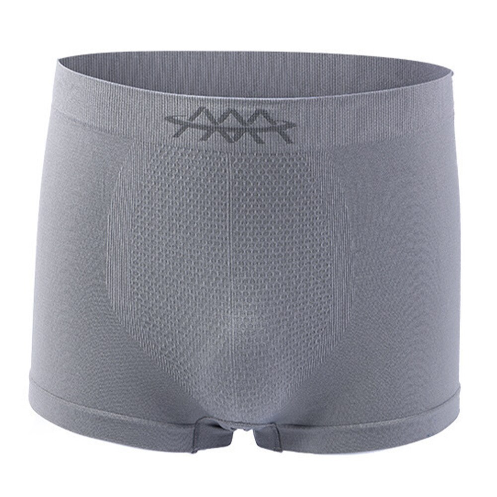 Men's boxer briefs 5D magic magnetic pants seamless antibacterial magnetic therapy moisture wicking bag hip Soft Comfort: gray