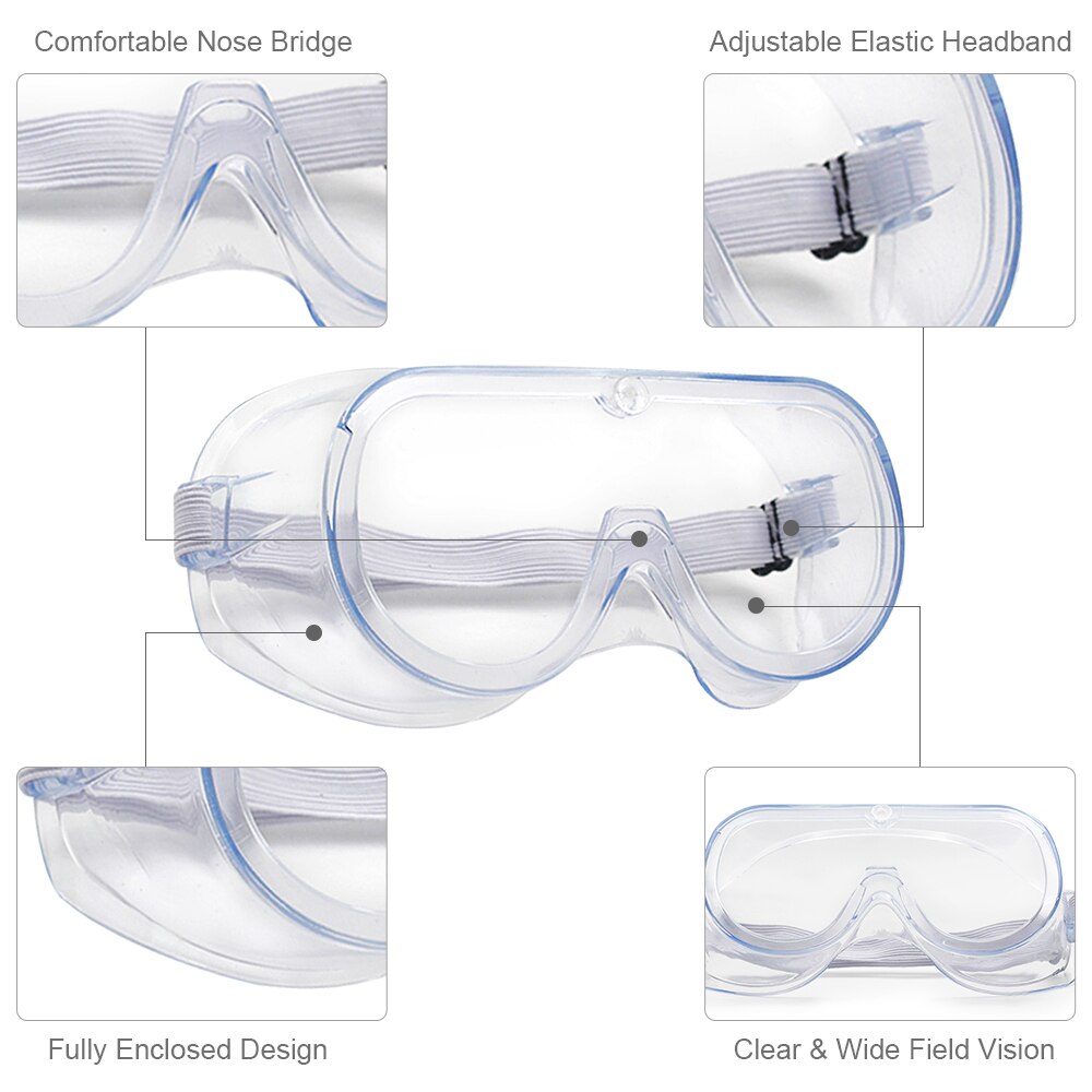 thumbnail image 2 of Kurtzy Clear Safety Glasses (12 Pack) - Anti-Fog, Anti-Scratch, EN166 Rated For Work, DIY, Sports 2 of 12