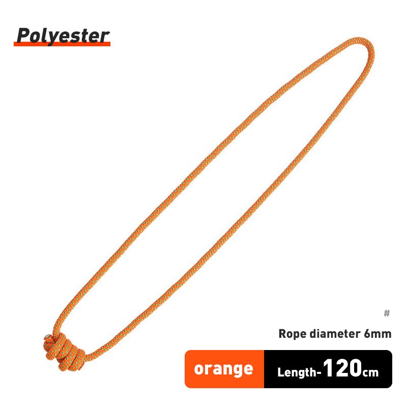 Xinda ao ar livre 6mm prusik corda 120cm comprimento acessório corda durável resistente ao calor poliéster náilon kevlar corda de escalada: Dourado