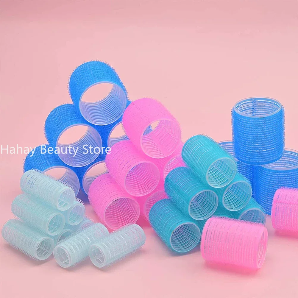 Juego de rodillos para el cabello con gancho de agarre automático de tamaño gigante, rizador de pelo sin calor, rizadores de peluquería, rodillo de espuma Cabello