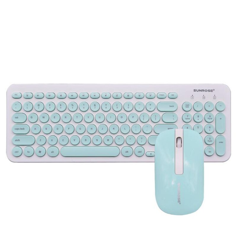 2.4G Waterdichte Draadloze Toetsenbord en Muis Kleurrijke Toetsenbord Muis Combo Set Voor Notebook Laptop Desktop PC Kantoorbenodigdheden