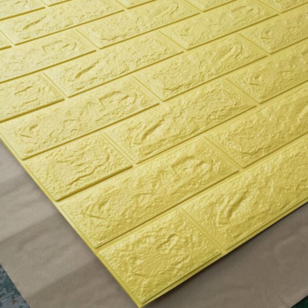 3D Wall Stickers Self Adhesive Foam Brick Room Decor DIY Wallpaper Wall Decor Living Wall Sticker Room Home Drcor 70x15cm: 10