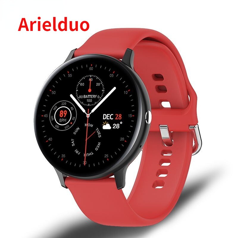 Bluetooth Answer Call Smart Watch Men Full Touch Dial Call Fitness Tracker IP68 Waterproof 5G ROM Smartwatch for xiaomi: Red