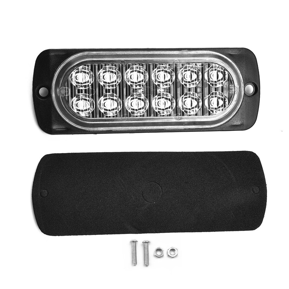 DC 12V-24V 36W 12 LED Lights Off Road Car SUV Truck Safety Urgent Working Light Bar Driving Fog Red Lighting Lamp