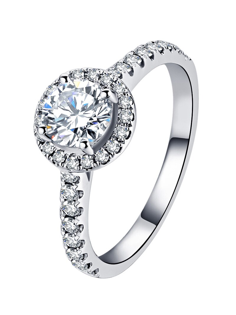 Cc Trouwringen Voor Vrouwen Glans Steen Zirconia Engagement Ring Bridal Classic Sieraden Anillos CC583
