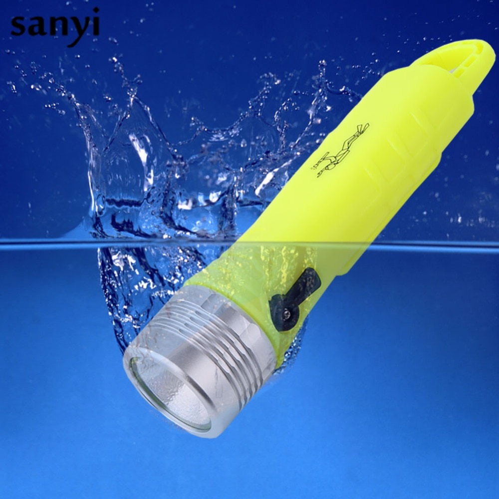 1800LM LED Flashlight Waterproof Underwater Diving Flashlight Dive Torch Light Lantern for Diving Camping Use 4*AA Battery