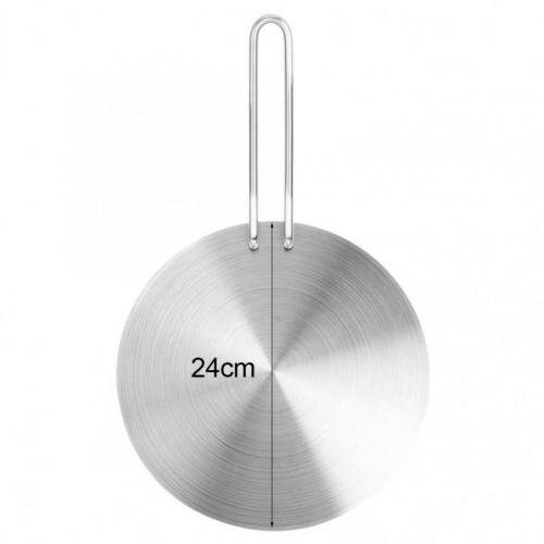 Practical Heat Conduction Plate Stainless Steel Insulation Board Powerful Handle Pot Ashes Protection Thermal Plate: 24cm
