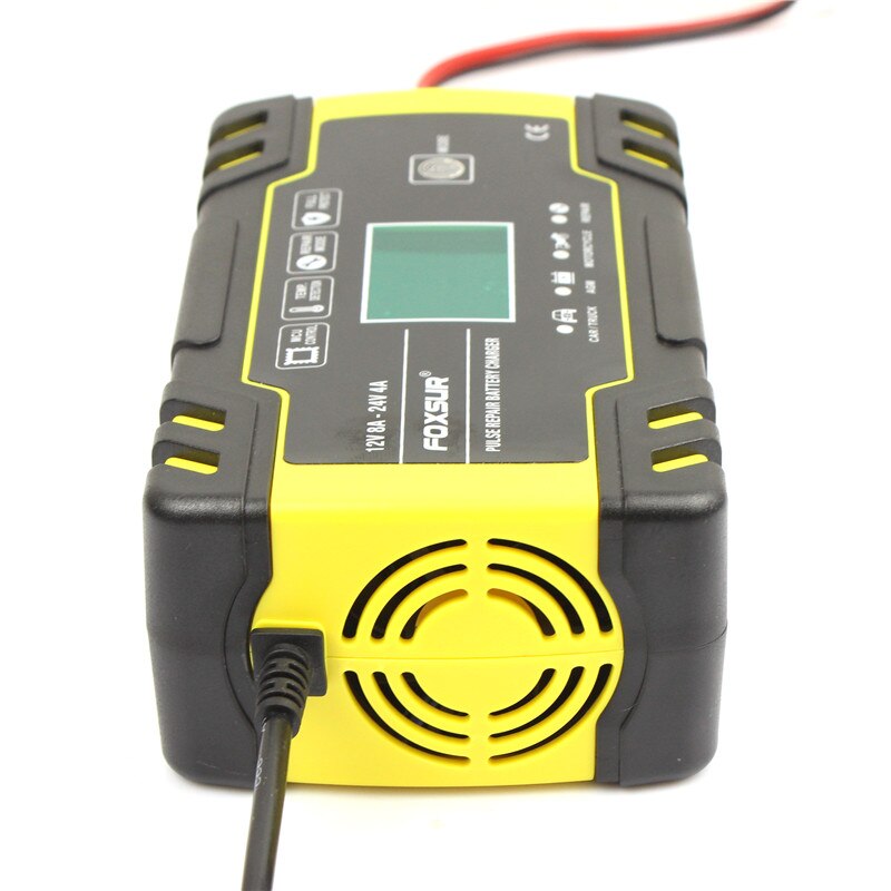 12V 24V 8A Volledige Automatische Puls Reparatie Lader met Lcd-scherm, Motorcycle & Auto Acculader, langzame en Snelle Batterij Oplader
