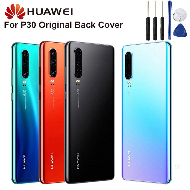 Coque arrière d'origine en verre pour batterie Huawei étui pour huawei P30 6.1 "coque arrière de protection pour boîtier arrière coque de téléphone