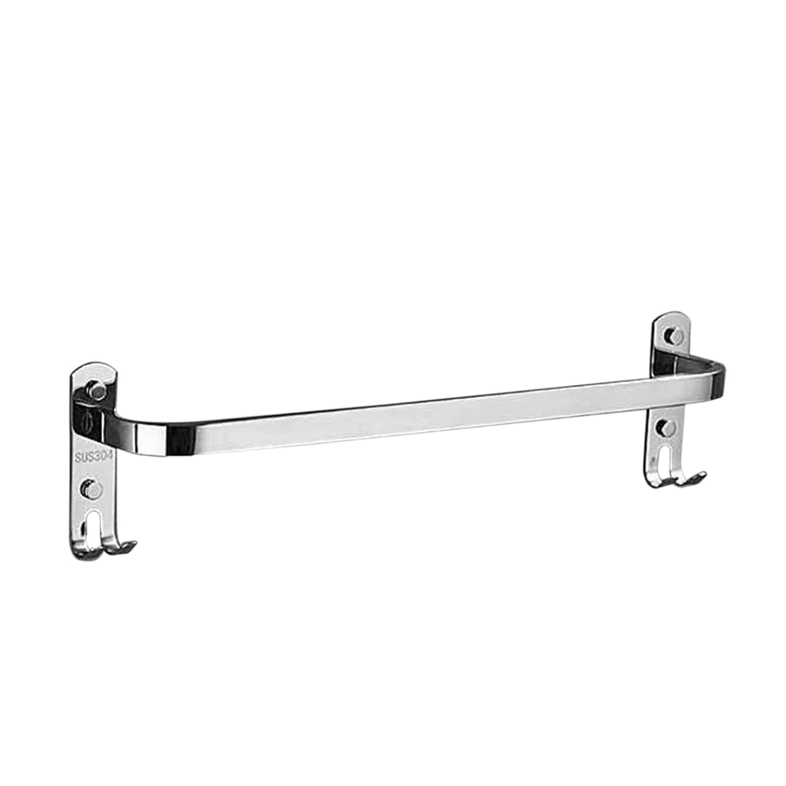 Bath Towel Rack Double-bar Bathroom Shelves Wall Mounted Drilling Towel Holder Stainless Steel Towel Shelf 23 Inch: B