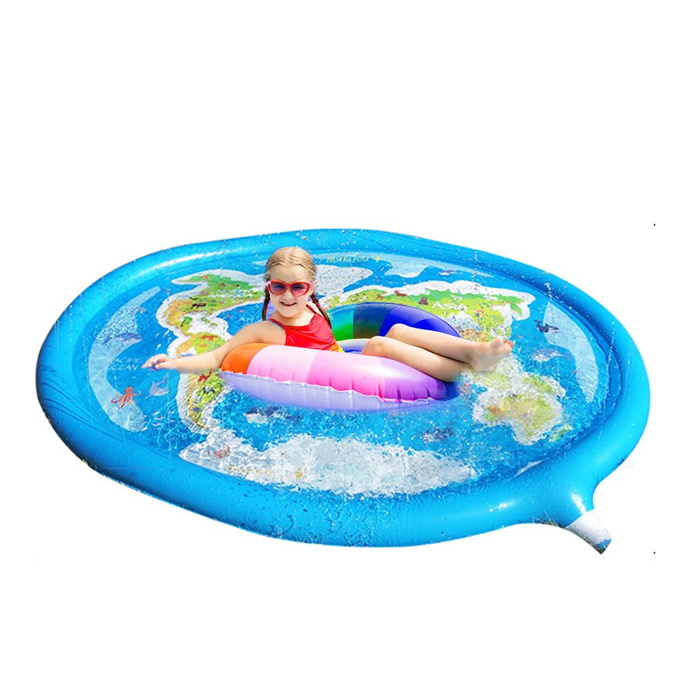 180/170cm Sommer Karte Aufblasbare Wasser sprühen matt freundlicher Ich bin Freien Rasen Spielen Sprinkler Pad Spiele Strand Rasen Sprinkler Pads