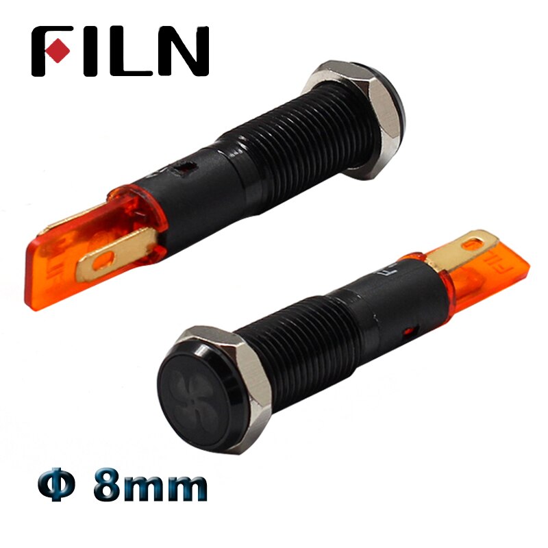 8mm 12v led symbol illuminated indicator light red green blue white amber led pilot lamp car dashboard warning light