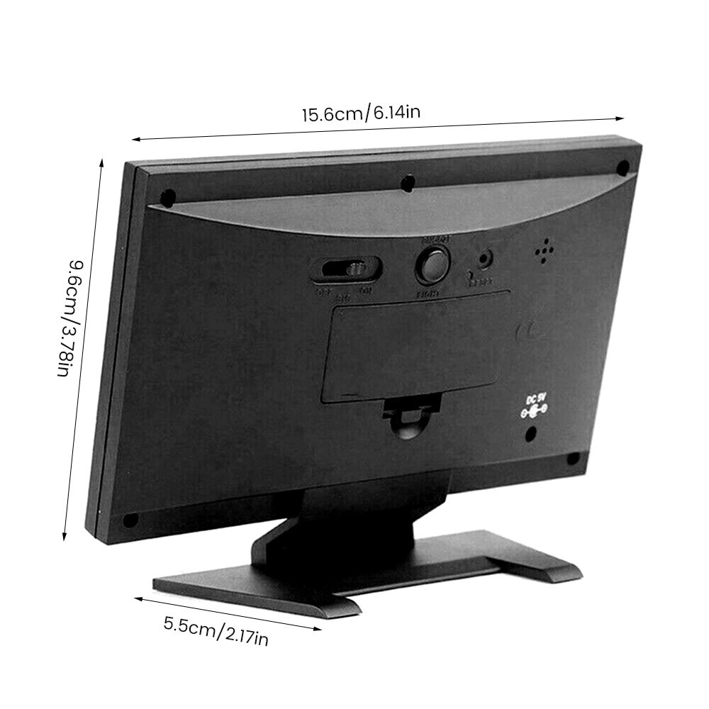 Intelligent Digital Clock LED Color Screen Alarm Clock Weather Display Calendar Alarm Electronic Temperature Home Clock