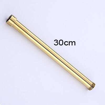Brass Shower Tube Extend Pipe 30CM Extension Tube Bar,Heighten pipe sliding bar shower tube lengthen pipe bathroom accessorie: Gold