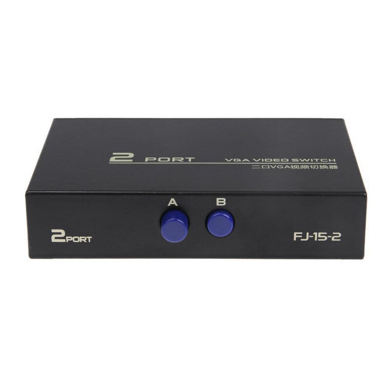 Mayitr 15HDF 2-Poort VGA Video Schakelaar 2 IN 1 OUT 130MHZ VGA Switcher Selector Box voor PC laptop Desktop Monitor TV