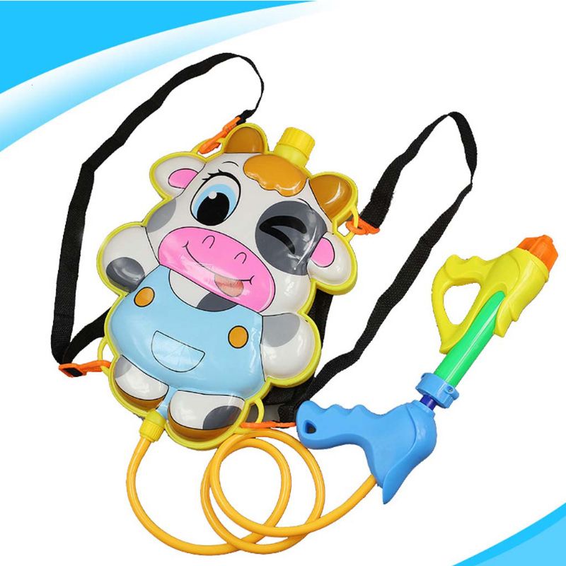 Summer Children Cartoon Backpack Squirt Water Toys Beach Swimming Pool Water Toy Boys Interactive Outdoor Game