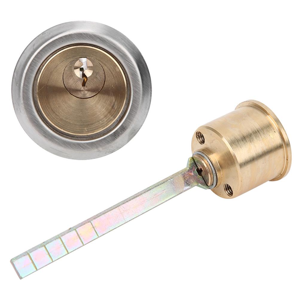 Security Locking Cylinder Copper Lock Round Anti-Theft Interior Door Mechanical Lock Cylinder for Iron Wooden Safety Doors