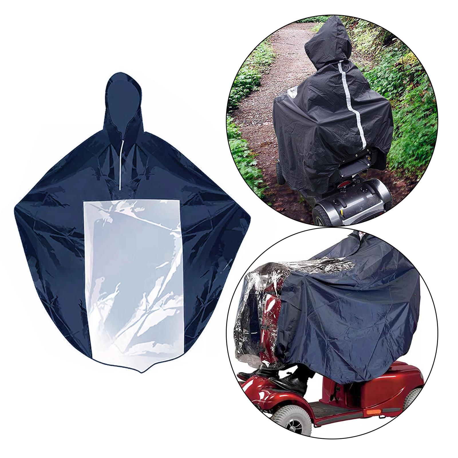 Raincoat for Mobility Scooter Rain Coat with Hood Cape Poncho for Electric Bike Motorcycle