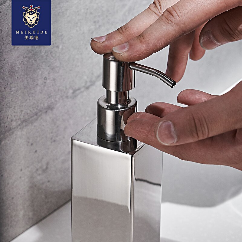 304 Stainless Steel Soap Dispenser Hand Sanitizer Bottle Bathroom Toilet Shower Gel Liquid Box Hotel Wall Hanging Wash Dispenser