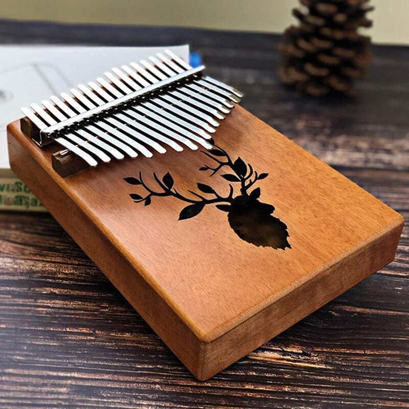 Kalimba,17 Keys Thumb Piano Finger Piano Hand Piano Wooden Finger Piano with Tuning Hammer Learning Adult Beginners