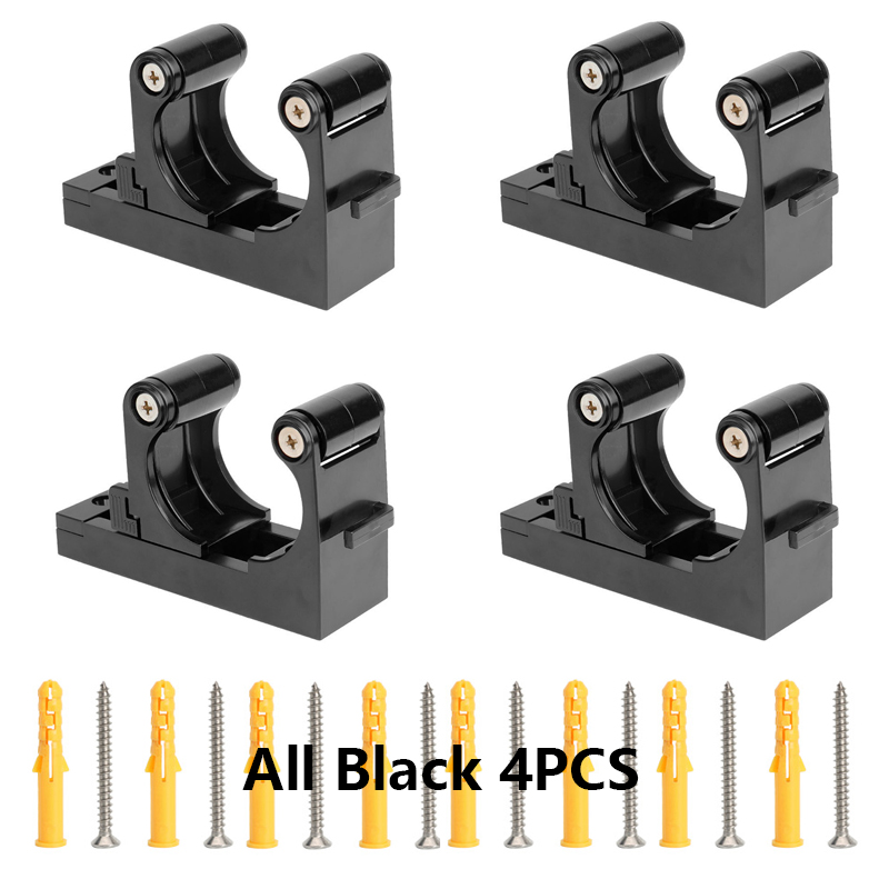 Soporte de pared para bicicleta de 2/4 piezas, colgador de hebilla ajustable, soporte para bicicleta Vertical Horizontal, almacenamiento, accesorios de tubo de 1,0-2,8 pulgadas: Blanco